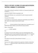 TEEX STUDY GUIDE EXAM QUESTIONS WITH CORRECT ANSWERS
