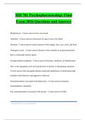 MH 701 Psychopharmacology Final Exam 2026 Questions and Answers