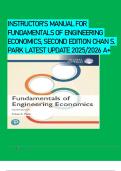 INSTRUCTOR&rsquo;S MANUAL FOR FUNDAMENTALS OF ENGINEERING ECONOMICS&comma; SECOND EDITION CHAN S&period; PARK LATEST UPDATE 2025&sol;2026 A&plus;