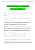 MH701 Blueprint for Exam 2 2026 Questions and Answers