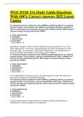 WGU D118&colon; OA Study Guide Questions With 100&percnt; Correct Answers 2025 Latest Update 