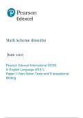 Pearson Edexcel International GCSE  May 4EA1 01 English Language A &lpar;Linear&rpar; Paper 1&colon; Non-fiction Texts and Transactional Writing 2025 MARK SCHEME&period;