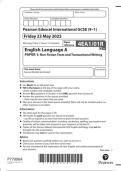 Pearson Edexcel International GCSE  May 4EA1 01R English Language A &lpar;Linear&rpar; Paper 1&colon; Non-fiction Texts and Transactional Writing 2025&period;