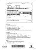 Pearson Edexcel International GCSE  June 4EA1 02 English Language A &lpar;Linear&rpar; Paper 2&colon; Poetry and Prose Texts and Imaginative Writing 2025&period;
