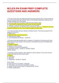 NCLEX-PN EXAM PREP COMPLETE QUESTIONS AND ANSWERS