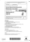 Pearson Edexcel International GCSE  June 4MA1 2HR Mathematics A &lpar;Linear&rpar; Paper 2H Higher Tier 2025&period;
