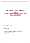 NP 235 Exam 1 &lpar;units 1-3&rpar; Herzing University  2025&sol;2026 Latest Questions & 100&percnt; Correct Answers Graded A&plus;