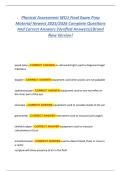 Physical Assessment WCU Final Exam Prep Material Newest 2025&sol;2026 Complete Questions And Correct Answers &lpar;Verified Answers&rpar;&vert;Brand New Version&excl;