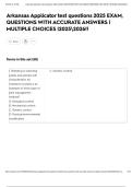 Arkansas Applicator test questions 2025 EXAM&comma; QUESTIONS WITH ACCURATE ANSWERS &vert; MULTIPLE CHOICES &vert;20252026&excl;&excl;