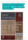 TEST BANK FOR GORDIS EPIDEMIOLOGY 7TH EDITION BY DAVID D CELENTANO&semi; MOYSES SZKLO CHAPTERS 1 - 20 COMPLETE LATEST UPDATE 2025&sol;2026 A&plus;