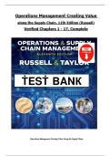 Test Bank &ndash; Operations Management&colon; Creating Value Along the Supply Chain&comma; 11th Edition &lpar;Russell&rpar;&comma; Verified Chapters 1&ndash;17&comma; Complete