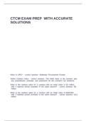 CTCM Exam Prep with accurate solutions