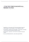 CTCM TEST PREP EXAM WITH ALL NEEDED TO PASS