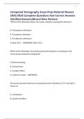 Computed Tomography Exam Prep Material Newest 2025&sol;2026 Complete Questions And Correct Answers &lpar;Verified Answers&rpar;&vert;Brand New Version&excl;