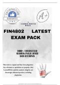 FIN4802 LATEST EXAM PACK 2025 &lbrack;DETAILED QUESTIONS AND ANSWERS&rsqb;