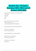 Package Deal for Hondros NUR 176 Exam With 100&percnt; Correct Answers &vert; Verified &vert; Updated &vert; 2025&sol;2026