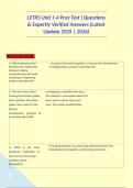 LETRS Unit 1-4 Post Test &vert;Questions & Expertly Verified Answers &lpar;Latest Update 2025 &vert; 2026&rpar;