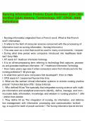 Nursing Informatics Prelims Exam Reviewer 2024 &lpar;50&plus; Verified Q&A&rpar; History&comma; Terminology&comma; HIT&comma; CPOE&comma; ANA Definitions&period;pdf