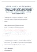 Pharmacology RN HESI Exit Exam 2025&sol;2026 &vert; Version 3 &vert; 55 Questions with Correct Verified Answers & Rationales &vert; Graded A&plus;