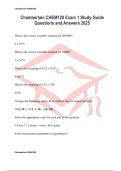 Chamberlain CHEM120 Exam 1 Study Guide Questions and Answers 2025