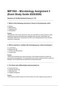 MIP1502 &ndash; Microbiology Assignment 3 &lpar;Exam Study Guide 2025&sol;2026&rpar; Questions & Verified Detailed Answers &lpar;1&ndash;70&rpar;