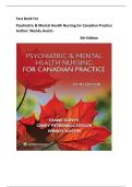 Test Bank: Psychiatric and Mental Health Nursing for Canadian Practice 4th Edition by  Wendy Austin. All Chapters 1-35. Latest  Version 