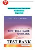 Test Bank for Introduction to Critical Care Nursing 7th Edition &vert; Mary Lou Sole &vert; Complete Resource