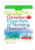 Polit & Beck Canadian Essentials of Nursing Research&comma; 4th Edition&colon; Test Bank & Study Guide