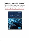 Contemporary Human Behavior Theory &lpar;4th Edition&comma; Susan Robbins&rpar; &ndash; Instructor&rsquo;s Manual & Test Bank Chapters 1&ndash;14