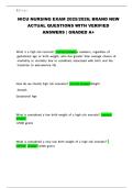 NICU Nursing Exam 2025&sol;2026&colon; Verified Questions and Answers Study Guide