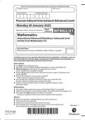 Pearson Edexcel IAL  June WFM02 01 Mathematics FP2&colon; Further Pure Mathematics 2 YEAR 2025&period;