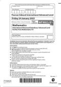 Pearson Edexcel IAL  June WFM03 01 Mathematics FP3&colon; Further Pure Mathematics 3 YEAR 2025&period;