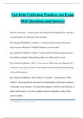 Fair Debt Collection Practices Act Exam 2026 Questions and Answers