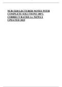 NUR 5220 LECTURER NOTES WITH COMPLETE SOLUTIONS 100&percnt; CORRECT RATED A&plus; NEWLY UPDATED 2025
