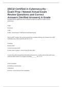 ISC&rpar;2 Certified in Cybersecurity - Exam Prep &sol; Newest Actual Exam