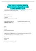 WGU C845 &lpar;ISC&rpar;2 Certified in Cybersecurity - Exam Prep with correct answers 100&percnt;