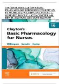 Clayton&rsquo;s Basic Pharmacology for Nurses&comma; 19th Edition &lpar;Michelle J&period; Willihnganz&comma; Samuel L&period; Gurevitz&comma; Bruce Clayton&rpar; &ndash; Complete Test Bank with Questions and Answers &lpar;Chapters 1&ndash;48&rpar;