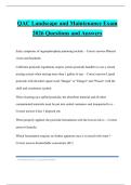 QAC Landscape and Maintenance Exam 2026 Questions and Answers