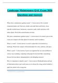 Landscape Maintenance QAL Exam 2026 Questions and Answers