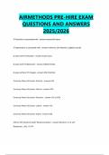 AIRMETHODS PRE-HIRE EXAM QUESTIONS AND ANSWERS 2025&sol;2026