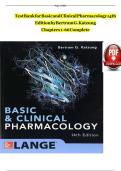 Basic And Clinical Pharmacology 14th Edition Katzung Trevor Test Bank Questions And Correct Answers Available A&plus; Guranteed