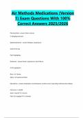 Package Deal For Air Methods Exam with Complete Solution 2025