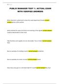PUBLIX MANAGER TEST 1 &vert; ACTUAL EXAM WITH VERIFIED ANSWERS