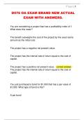 D076 OA EXAM BRAND NEW ACTUAL  EXAM WITH ANSWERS&period; 