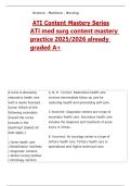 ATI Content Mastery Series ATI med surg content mastery practice 2025&sol;2026 already graded A&plus;