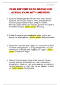 PEER SUPPORT EXAM BRAND NEW  ACTUAL EXAM WITH ANSWERS&period;