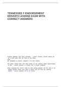 Tennessee F Endorsement Driver-s License exam with correct answers