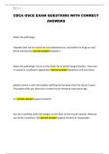 CDCA OSCE EXAM QUESTIONS WITH CORRECT ANSWERS