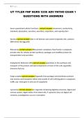 UT TYLER FNP NURS 5350 ADV PATHO EXAM 1 QUESTIONS WITH ANSWERS