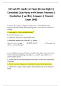 Virtual ATI predictor Exam &lpar;Green Light&rpar; &vert; Complete Questions and Correct Answers &vert; Graded A&plus; &vert; Verified Answers &vert; Newest Exam 2025